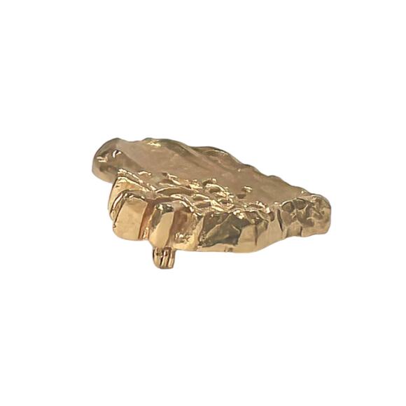 90s CHRISTIAN LACROIX Gold Plate Couture Jewels Heart Brooch Pin Made in France - Picture 2 of 8